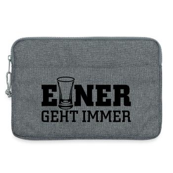 Einer geht immer - Laptoptasche 13" - Grau meliert - Vorne