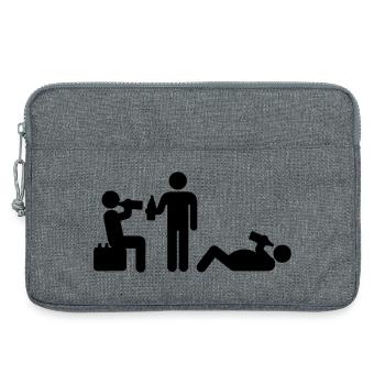 meine 3 hobbys - alkohol trinken party spass - Laptoptasche 13" - Grau meliert - Vorne