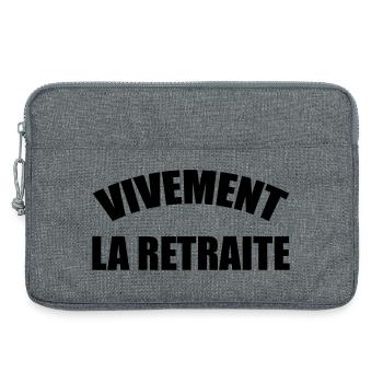Strongly Retreat! - Laptop bag 13" - heather grey - Front