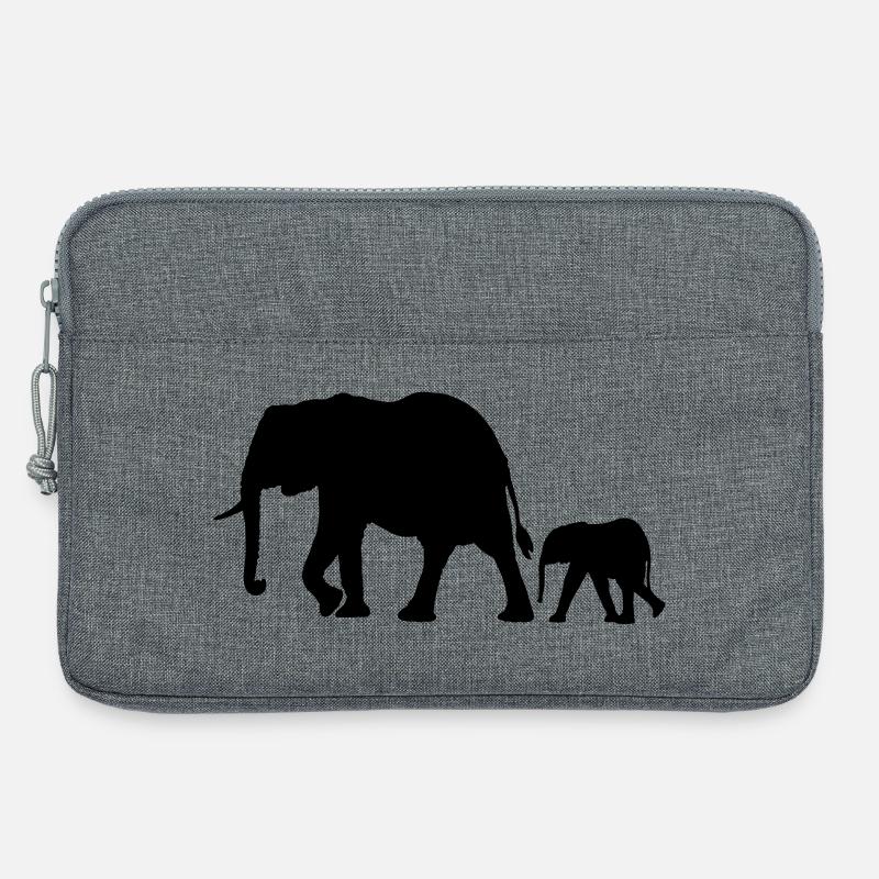 Elefanten - Laptoptasche 13" - Grau meliert