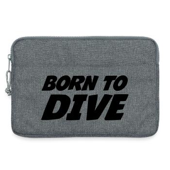 Born to dive - Laptop bag 13" - heather grey - Front