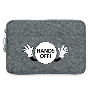Hände weg / Warnung nicht berühren - Laptoptasche 13" - Grau meliert - Vorne
