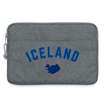 Iceland Blue Map Bow Design - Laptop bag 13" - heather grey - Front