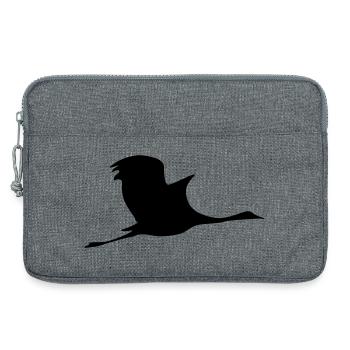 Flying crane - Laptop bag 13" - heather grey - Front