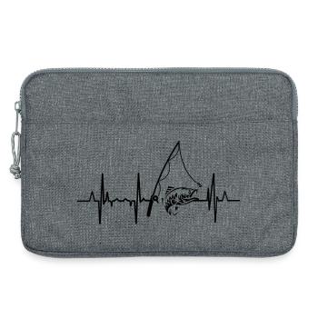 Fischerei Herzlinie - Laptoptasche 13" - Grau meliert - Vorne
