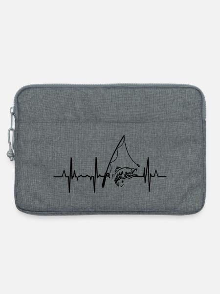 Fischerei Herzlinie - Laptoptasche 13" - Grau meliert
