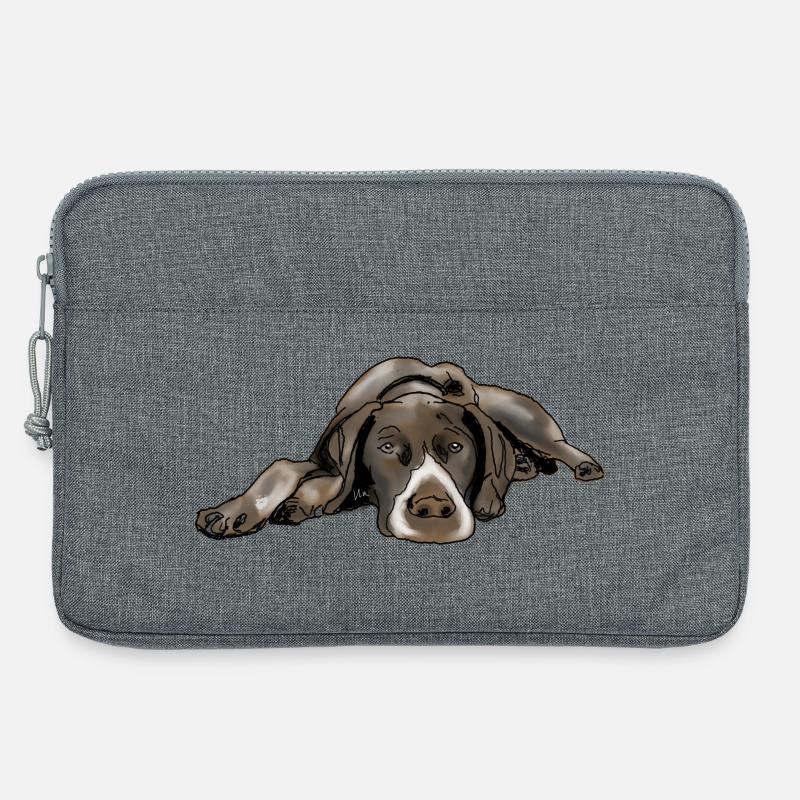 Pointer Deutsch Kurzhaar - Laptoptasche 13" - Grau meliert