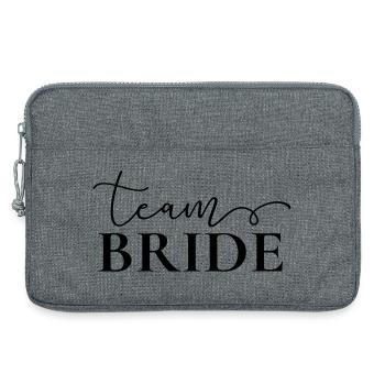 « Team Bride » , personnalisable - Sacoche pour ordinateur portable 13 pouces - gris chiné - Devant