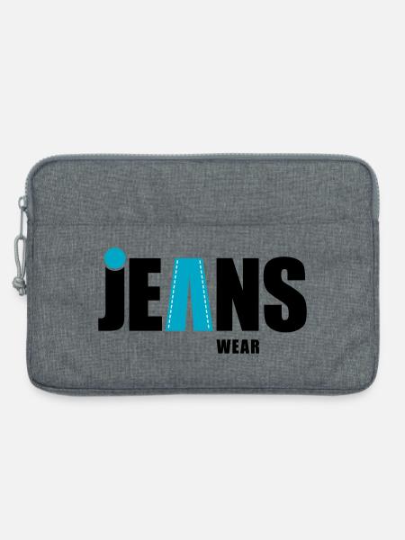 jeans wear mit punkt - Laptoptasche 13" - Grau meliert