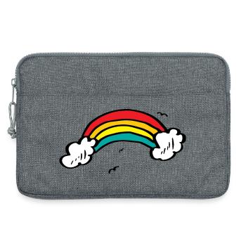 Lebendiger Regenbogenbogen - Laptoptasche 13" - Grau meliert - Vorne