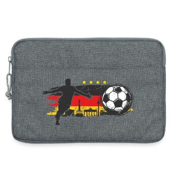 Deutschland Fußball - Laptoptasche 13" - Grau meliert - Vorne