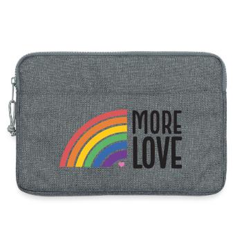 LGBT Pride Month - More Love - Laptop bag 13" - heather grey - Front