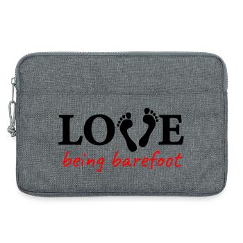 love being barefoot Version 2 - es lieben, barfuß - Laptoptasche 13" - Grau meliert - Vorne
