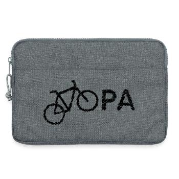 bester Opa Fahrrad Mountainbike Radeln Kritzeln - Laptoptasche 13" - Grau meliert - Vorne