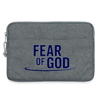 Fear ofBold Typograph y Emblem - Laptop bag 13" - heather grey - Front