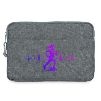 Running Graphics for Races - Laptop bag 13" - heather grey - Front