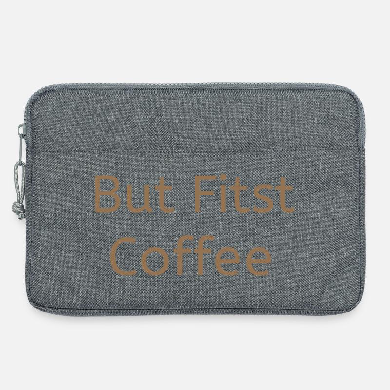 Aber zuerst Kaffee minimalistisches ästhetisches Design - Laptoptasche 13" - Grau meliert