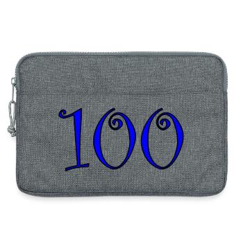 100. 100 YEARS. 100th ANNIVERSARY. BIRTHDAY 100 - Laptop bag 13" - heather grey - Front