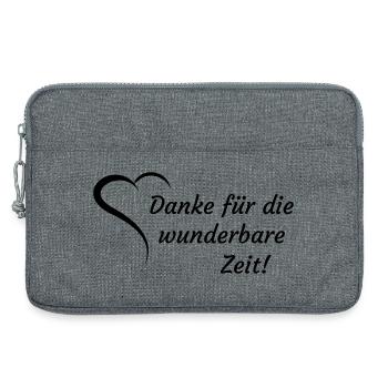 Kindergarten Danke Abschiedsgeschenk - Laptoptasche 13" - Grau meliert - Vorne
