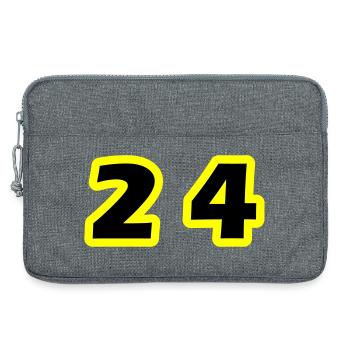 24 Symbole numérique - Sacoche pour ordinateur portable 13 pouces - gris chiné - Devant