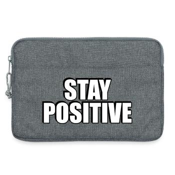 Stay Positive Bold Typography - Laptop bag 13" - heather grey - Front