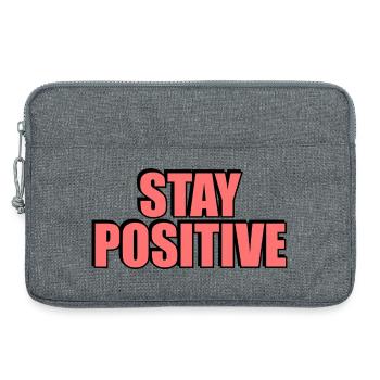 Restez positif - Sacoche pour ordinateur portable 13 pouces - gris chiné - Devant