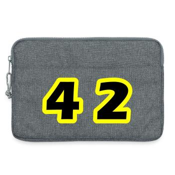 42 Number Symbol - Laptop bag 13" - heather grey - Front