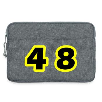 48 Symbole numérique - Sacoche pour ordinateur portable 13 pouces - gris chiné - Devant
