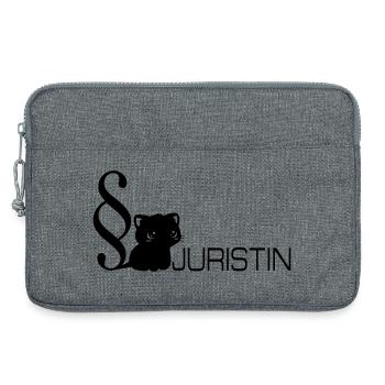 Law Cat Lawyer - Laptop bag 13" - heather grey - Front