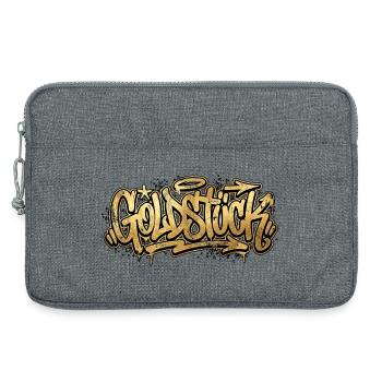 Goldstück Graffiti Hip Hop - Laptoptasche 13" - Grau meliert - Vorne