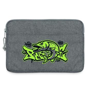 Hecht Graffiti Grafik - Laptoptasche 13" - Grau meliert - Vorne
