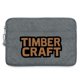 Timber Craft Schriftzug Logo - Laptoptasche 13" - Grau meliert - Vorne