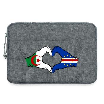 Algerien Kap Verde Flagge Hände Herzform - Laptoptasche 13" - Grau meliert - Vorne