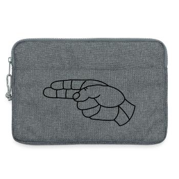 Waffe Hand - Laptoptasche 13" - Grau meliert - Vorne