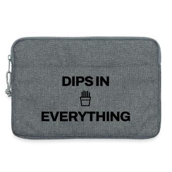 Pommes Snack Kartoffel Lustig Imbiss Pommes Frites - Laptoptasche 13" - Grau meliert - Vorne