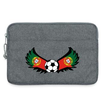 Fussball Portugal - Laptoptasche 13" - Grau meliert - Vorne