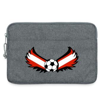 Österreich Fussball - Laptoptasche 13" - Grau meliert - Vorne
