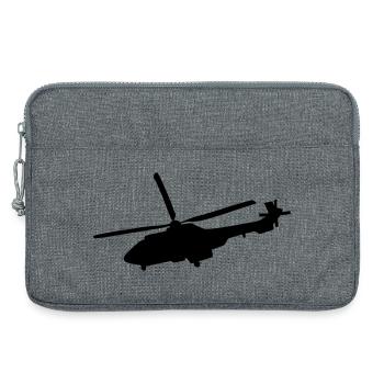 helicopter - Laptop bag 13" - heather grey - Front
