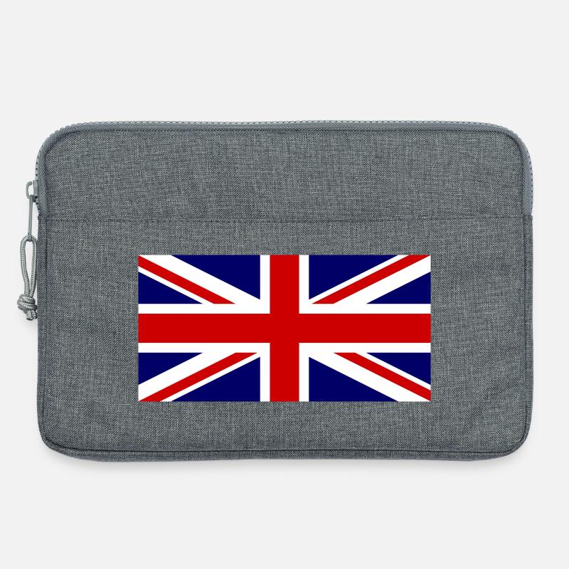 Union Jack Flagge – Pop Art Stil - Laptoptasche 13" - Grau meliert