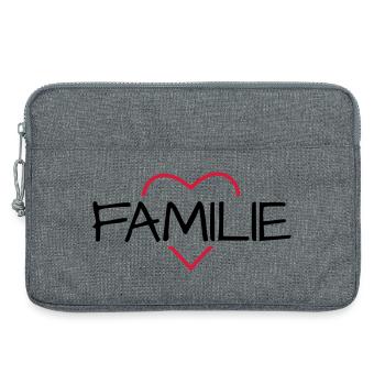 Familie Herz Liebe Gemeinschaft Zusammenhalt - Laptoptasche 13" - Grau meliert - Vorne