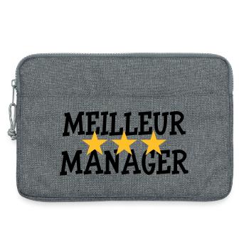 Meilleur Manager - Sacoche pour ordinateur portable 13 pouces - gris chiné - Devant