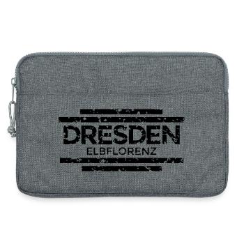 Dresden Elbflorenz (Vintage/Schwarz) - Laptoptasche 13" - Grau meliert - Vorne