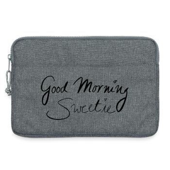 Bonjour ma chérie - Sacoche pour ordinateur portable 13 pouces - gris chiné - Devant
