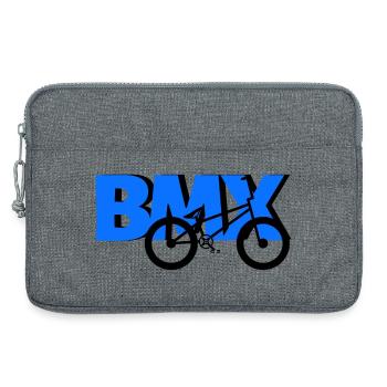 T-shirt BMX Freestyle – Roulez avec style - Sacoche pour ordinateur portable 13 pouces - gris chiné - Devant
