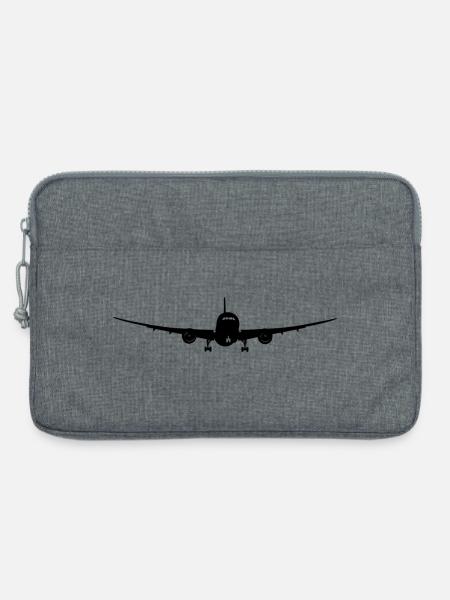 Passagierflugzeug - Laptoptasche 13" - Grau meliert