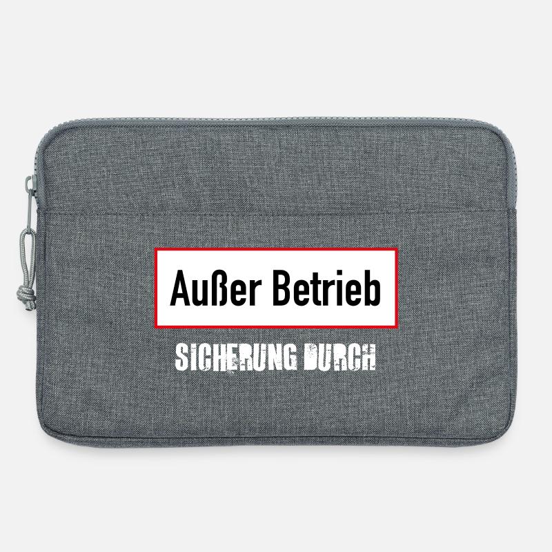 Sicherung durch - Laptoptasche 13" - Grau meliert
