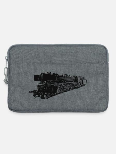 Dampflok 01 180 - Laptoptasche 13" - Grau meliert