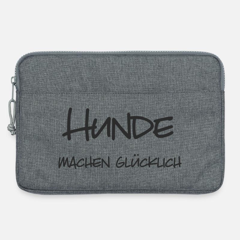 Hunde machen glücklich - Laptoptasche 13" - Grau meliert