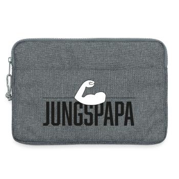 Jungspapa Power - Laptoptasche 13" - Grau meliert - Vorne
