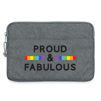 Pride Month - Proud and Fabulous - Laptop bag 13" - heather grey - Front